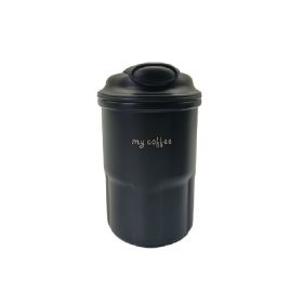 Stainless Steel Water Bottle Cup (Color: Black)