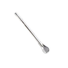 1pc Reusable Stainless Steel Straw - Creative; Multipurpose Spoon for Coffee; Milk; and More! (Color: Silvery)