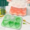 1pc Ice Cube Tray; Rose Flower And Heart Shaped Ice Cube Mold; Food Grade Silicone Ice Ball Maker; Kitchen Tools; Kitchen Supplies