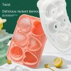 1pc Ice Cube Tray; Rose Flower And Heart Shaped Ice Cube Mold; Food Grade Silicone Ice Ball Maker; Kitchen Tools; Kitchen Supplies