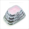 Reusable Pizza Storage Container with  Microwavable Serving Trays - Adjustable Pizza Slice Container to Organize & Save Space - BPA Free, Microwave